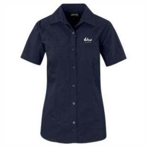 Managers Ladies Short Sleeve Empire Shirts Navy